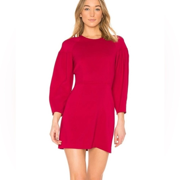 A.L.C. Dresses & Skirts - A.L.C Renton Magenta Puff Sleeve Sheath Mini Dress, Size 8